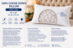 King Size 100% Goose Down Pillows