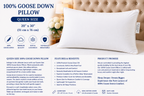 Luxury 100% Goose Down Queen Pillow