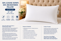 Luxury 50% Goose Down Queen Pillow
