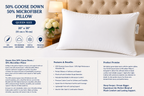 Luxury 50% Goose Down Queen Pillow