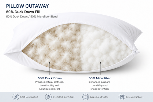 Duck Down King Pillow — 50% Down Blend